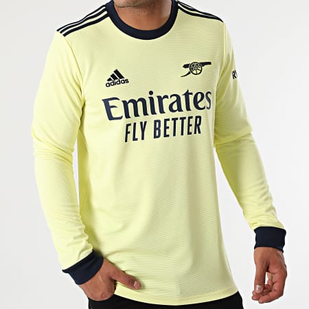 Adidas Performance - Tee Shirt De Sport Manches Longues A Bandes Arsenal GQ3263 Jaune