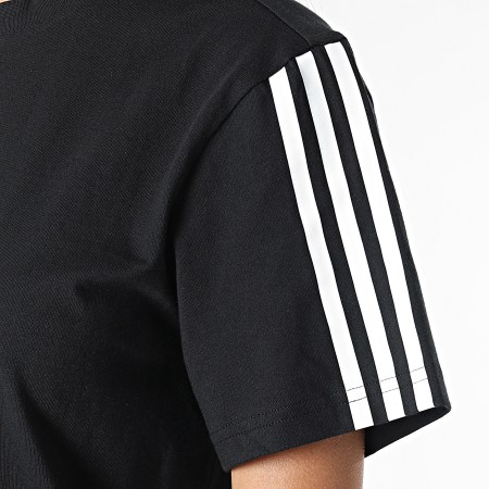 Adidas Sportswear - Robe Tee Shirt Femme A Bandes GS1371 Noir