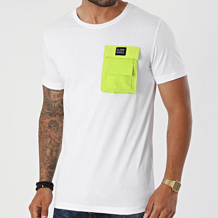 Classic Series - CL01 Tshirt tascabile bianco verde fluo