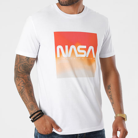 NASA - Camiseta Nasa Block Naranja Blanco