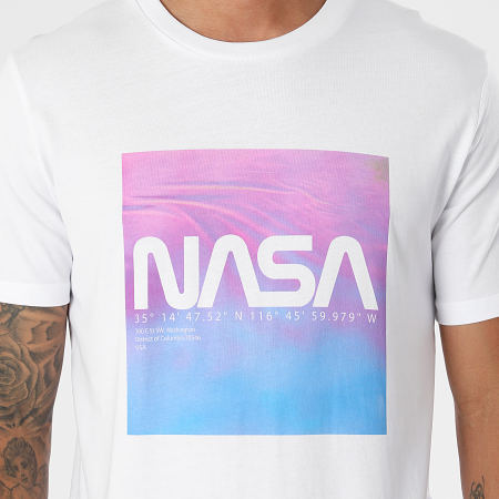 NASA - Camiseta Block Colors Blanco
