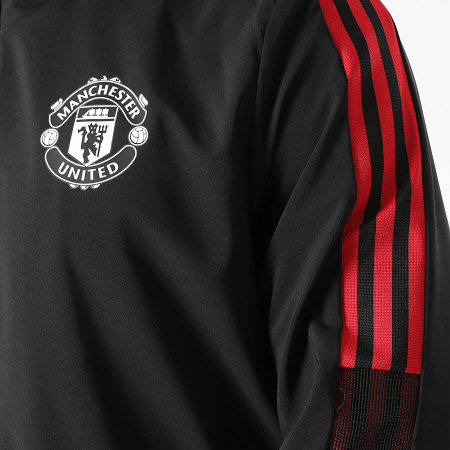 Adidas Sportswear - Veste Zippée Capuche A Bandes Manchester United GV1570 Noir