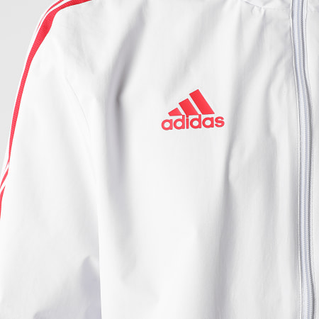 Adidas Sportswear - Veste Zippée Capuche A Bandes Manchester United GR3808 Gris Clair