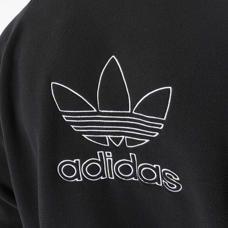 Adidas Originals - Sweat Col Zippé Trefoil H06680 Noir