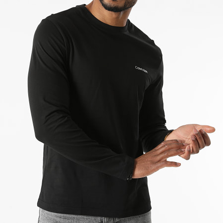 Calvin Klein - Tee Shirt Manches Longues Logo 7156 Noir