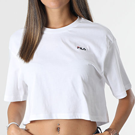 Fila Tee Shirt Crop Femme Ellasyn 688929 Blanc