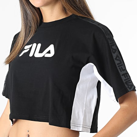 Fila - Tee Shirt Femme A Bandes Necia 688988 Noir