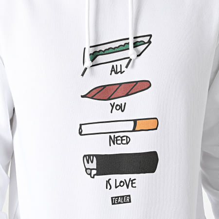 Tealer - Sweat Capuche All You Need Is Love Blanc