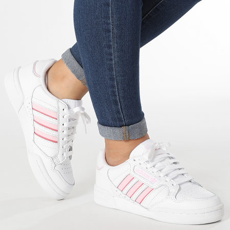Adidas Originals - Baskets Femme Continental 80 Stripes S42625 Cloud White Clear Pink Hazy Rose