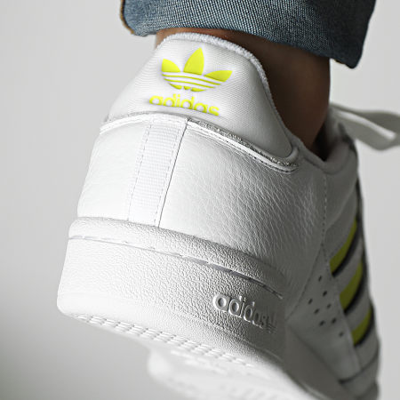 Adidas Originals - Continental 80 Stripes GW0182 Calzado Blanco Acid Yellow Core Black Zapatillas