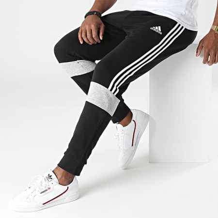 Adidas Sportswear - Pantalon Jogging A Bandes Essentials Colorblock GV5245 Noir