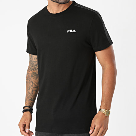 Fila - Tee Shirt A Bandes Nam 689137 Noir