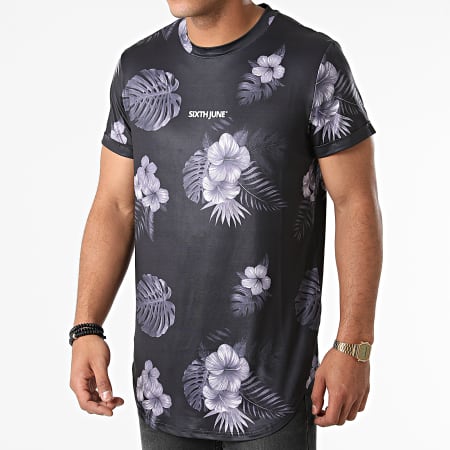 Sixth June - Camiseta Oversize M22372VTS Negra Floral