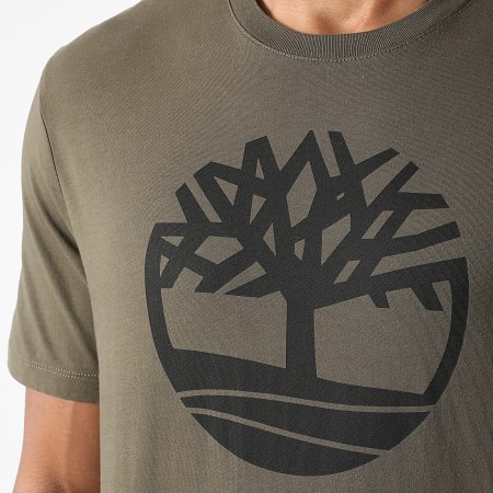Timberland - Tee Shirt Kennebec River Brand Tree A2C2R Vert Kaki