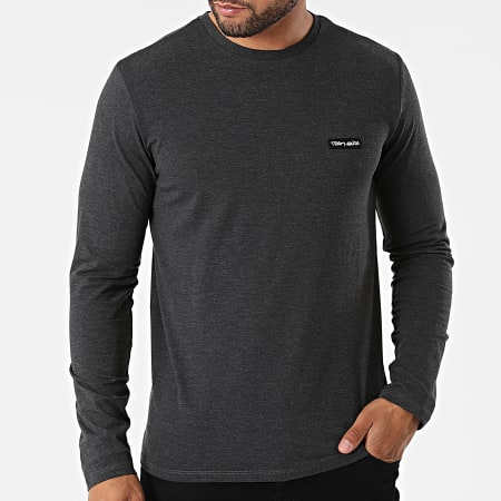 Teddy Smith - Tee Shirt Manches Longues Narky 11014859 Gris Anthracite Chiné