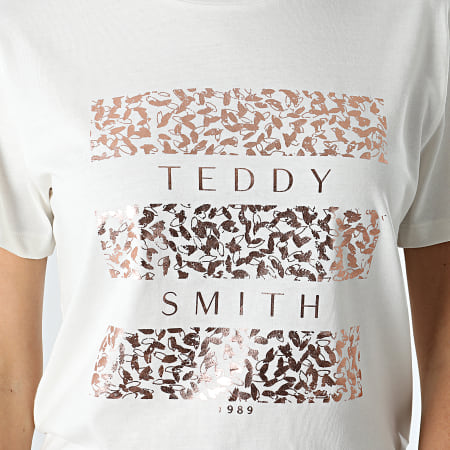 Teddy Smith - Tee Shirt Lana 31015448D Blanc Cassé Rose Gold