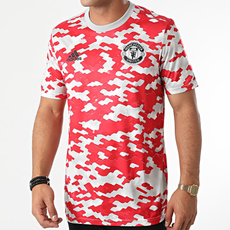 Adidas Sportswear - Tee Shirt De Sport Manchester United GR3914 Rouge Gris Clair