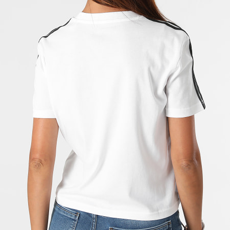 Adidas Sportswear - Tee Shirt Femme A Bandes GL0778 Blanc
