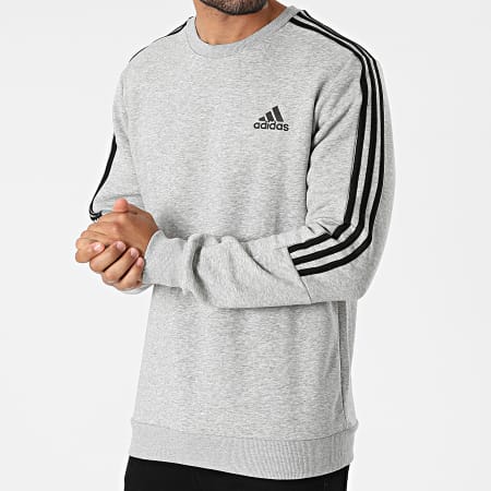 Adidas Sportswear - Sweat Crewneck A Bandes GK9580 Gris Chiné -  LaBoutiqueOfficielle.com