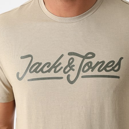 Jack And Jones - Tee Shirt Carlo Vert Kaki Clair