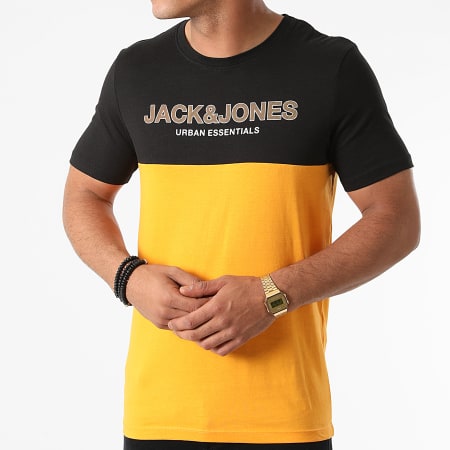 Jack And Jones - Tee Shirt Urban Blocking Jaune Noir
