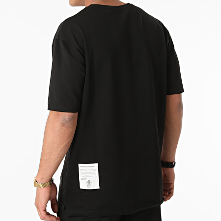 Zelys Paris - Conjunto de camiseta corta de jogging extragrande Covo negro