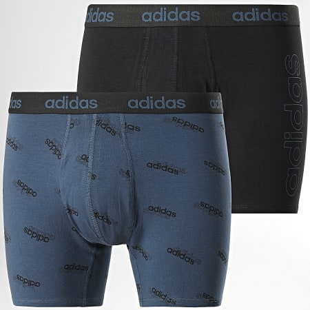 Adidas Sportswear - Lot De 2 Boxers H35742 Noir Bleu