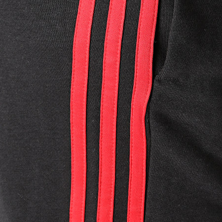 Adidas Sportswear - Pantalon Jogging A Bandes H12257 Noir Rouge