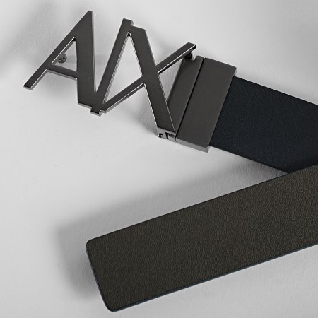 Armani Exchange - Cinturón de piel reversible 951017-CC505 Negro Gris