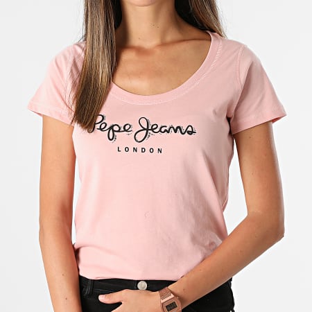 Pepe Jeans - Tee Shirt Femme Pam PL505022 Rose