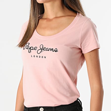 Pepe Jeans - Tee Shirt Femme Pam PL505022 Rose