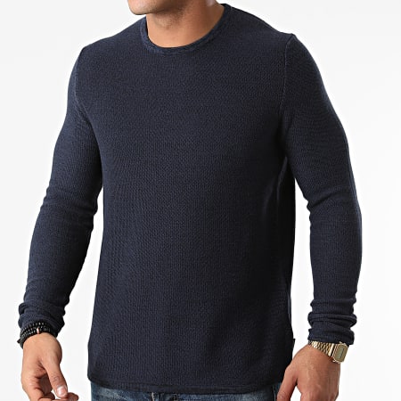Only And Sons - Pull Niko Life Bleu Marine Chiné