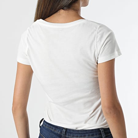 Pepe Jeans - Tee Shirt Femme Pam PL505022 Ecru