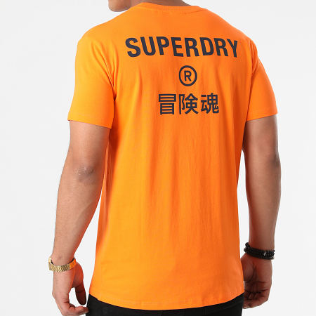 Superdry - Maglietta Logo aziendale Brights M1011219A Arancione
