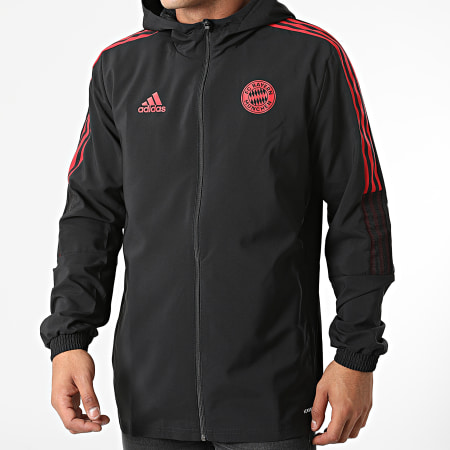 Adidas Sportswear - Veste Zippée Capuche A Bandes FC Bayern GR0628 Noir