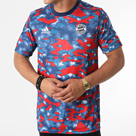Adidas Sportswear - Tee Shirt De Sport FC Bayern GR0652 Bleu Marine Rouge