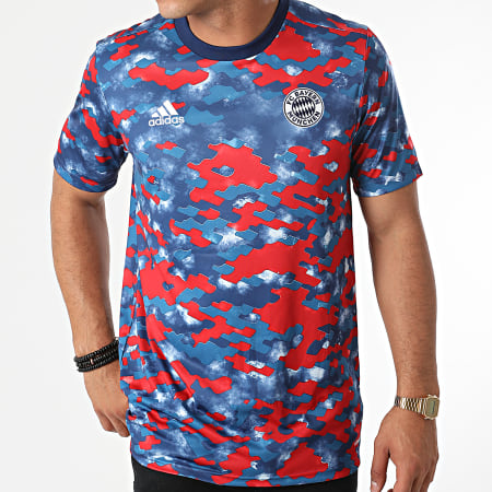 Adidas Performance - Camiseta Deportiva FC Bayern GR0652 Azul Marino Rojo