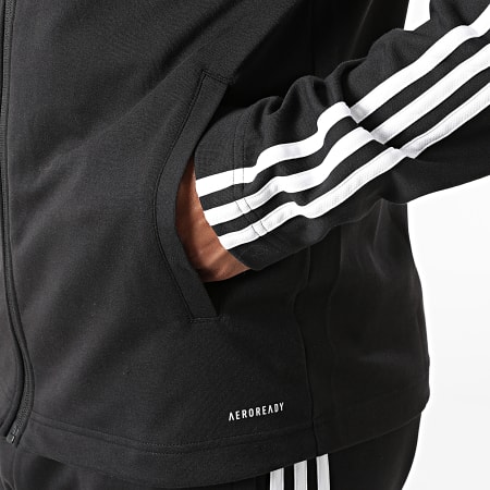 Adidas Sportswear - Ensemble De Survetement A Bandes Rib GM3827 Noir