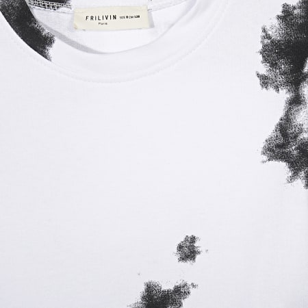 Frilivin - Ensemble Short Et Tee Shirt Enfant 713 Blanc Noir