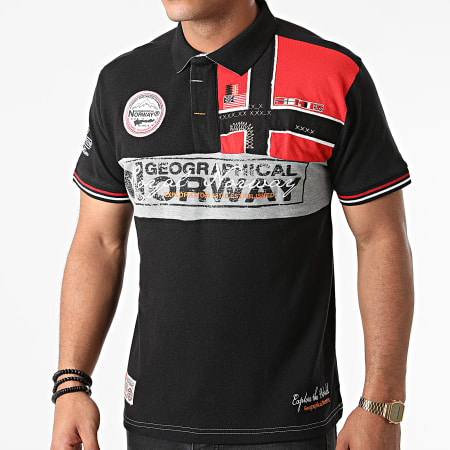 Geographical Norway - Polo Manches Courtes Kidney Noir