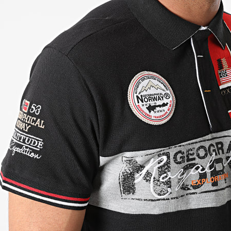 Geographical Norway - Polo Manches Courtes Kidney Noir