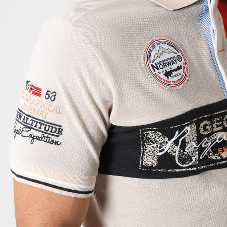 Geographical Norway - Polo Manches Courtes Kidney Beige