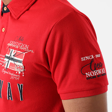 Geographical Norway - Polo Manches Courtes Kason Rouge