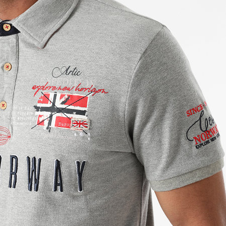 Geographical Norway - Polo Manches Courtes Kason Gris