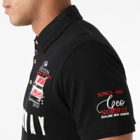 Geographical Norway - Polo Manches Courtes Kason Noir