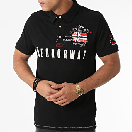 Geographical Norway - Polo Manches Courtes Kason Noir