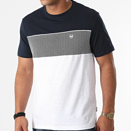 Kaporal - Tee Shirt Luis Bleu Marine Blanc