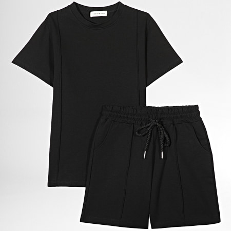 Frilivin - 715 Conjunto Infantil Camiseta Shorts Negro