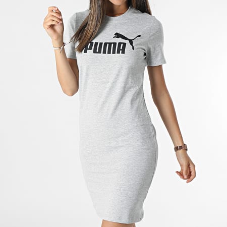 Puma - Robe Tee Shirt Femme 586910 Gris ...