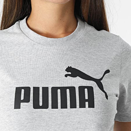 Puma - Robe Tee Shirt Femme 586910 Gris Chiné